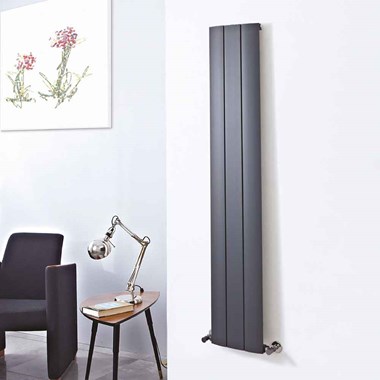 Phoenix Vega Vertical Designer Wall Mounted Aluminium Radiator - 1600x280mm