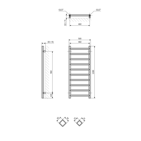 Terma Crystal Ladder Heated Towel Rail