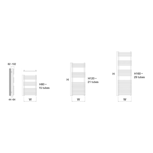 DQ Heating Altona Vertical Heated Towel Rail