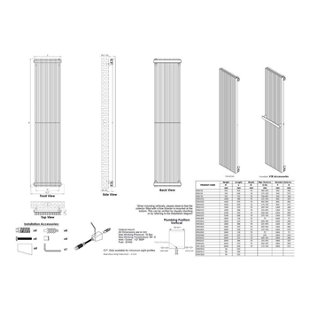 Aeon Venetian Stainless Steel Vertical or Horizontal Designer Radiator - Brushed