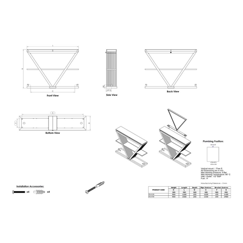 Aeon Elixir Stainless Steel Designer Radiator with Glass Top - Brushed