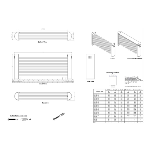 Aeon Ottoman Stainless Steel Free Standing Designer Radiator - Polished