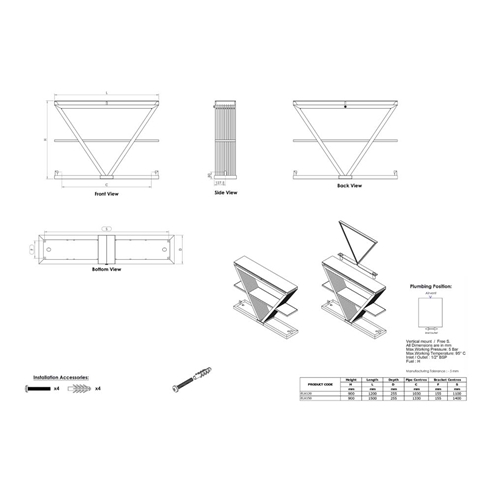 Aeon Elixir Stainless Steel Designer Radiator with Glass Top - Brushed