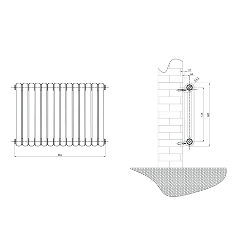 Brenton Saturnia Horizontal Column Radiator