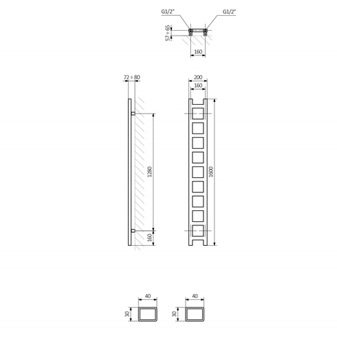 Terma Easy Ladder Heated Towel Rail - Sparkling Gravel - 3 Sizes