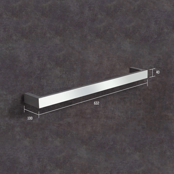 Thermosphere Square Single Bar Heated Towel Rail