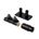 Terma Vario Twins Jet Black All In One Integrated 50mm Valves with Pipe Masking Set - Left