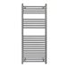 Aeon Seren Vertical Designer Heated Towel Rail Radiator - Chrome Trim, Brushed - 750 x 650mm