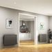 DQ Heating Cassius Column Style Mild Steel Horizontal Designer Radiator - Anthracite Grey - 550 x 993mm