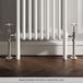 EliteHeat Horizontal Designer 4 Column White Radiator - 600mm Tall
