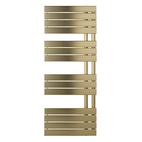 EliteHeat Steel Open-Side Heated Towel Rail - Brushed Brass
