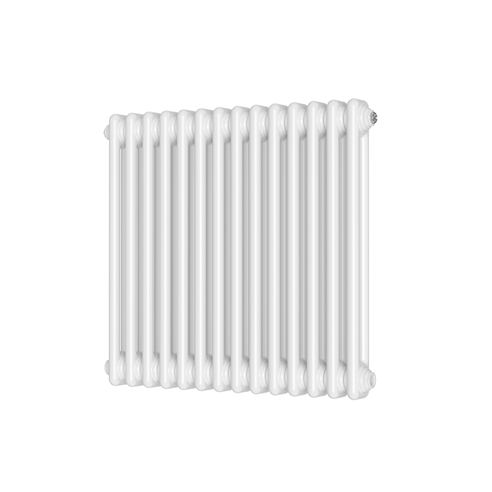 Butler & Rose Designer 2 Column Horizontal Radiator - Gloss White - 600mm Tall