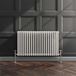 EliteHeat Horizontal Designer 4 Column White Radiator - 600mm Tall