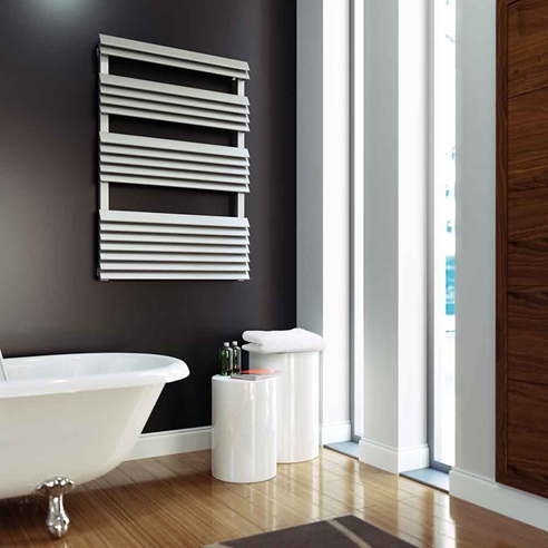 Aeon Panacea Stainless Steel Vertical Designer Heated Towel Rail Radiator - Polished