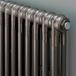 EliteHeat 2 Column Vertical Radiator - Bare Metal Lacquer Finish - 1800mm Tall