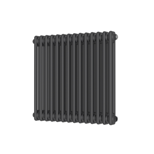 Butler & Rose Designer 2 Column Horizontal Radiator - Matt Anthracite - 600mm Tall