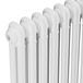 Butler & Rose Designer 2 Column Horizontal Radiator - Gloss White - 600mm Tall