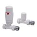 Brenton Designer Straight Thermostatic Radiator Valves - White