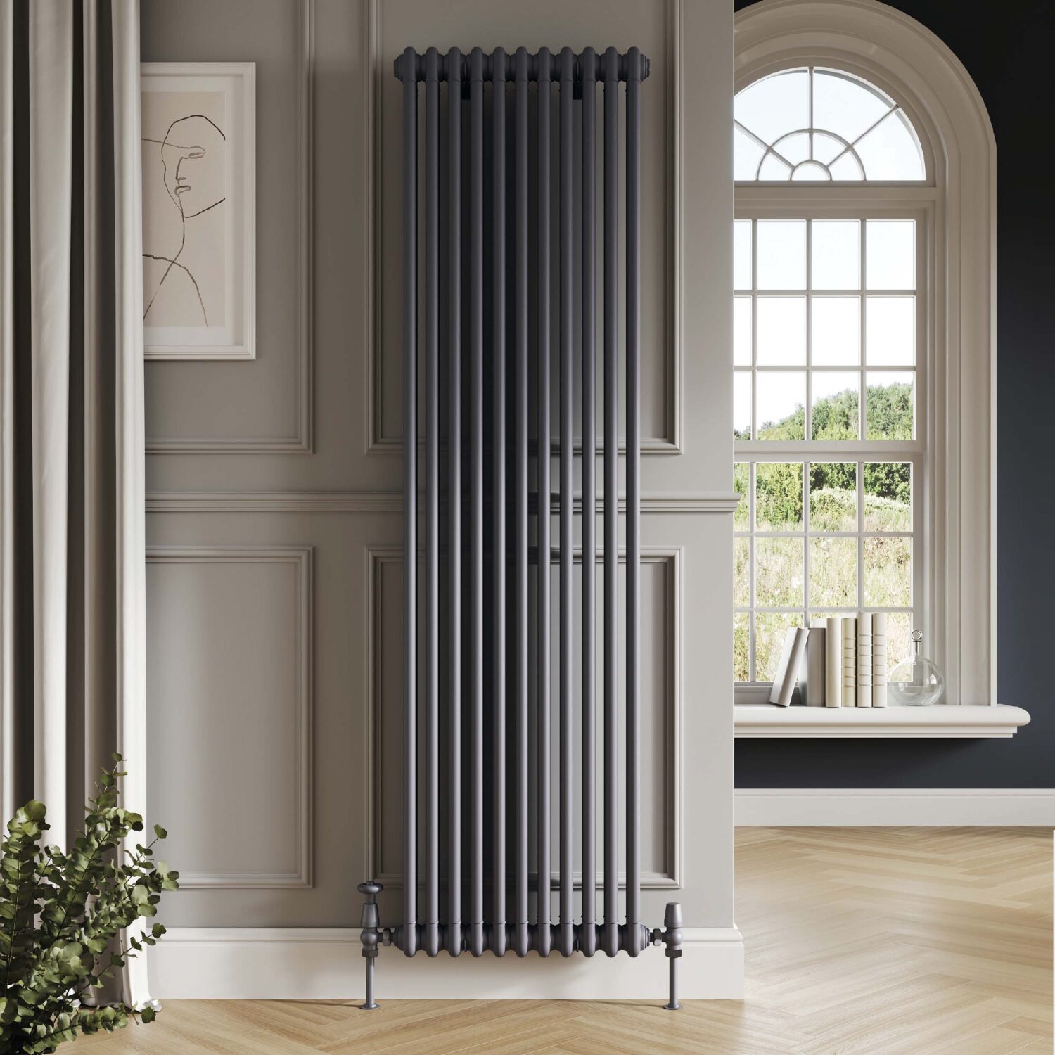 Butler Rose Designer Column Vertical Radiator Matt