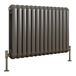 DQ Heating Cassius Column Style Mild Steel Horizontal Designer Radiator - Anthracite Grey - 550 x 993mm