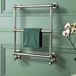 DQ Heating Hockwold Wall Mounted Luxury Traditional Heated Towel Rail - Brushed Nickel - 685 x 475mm