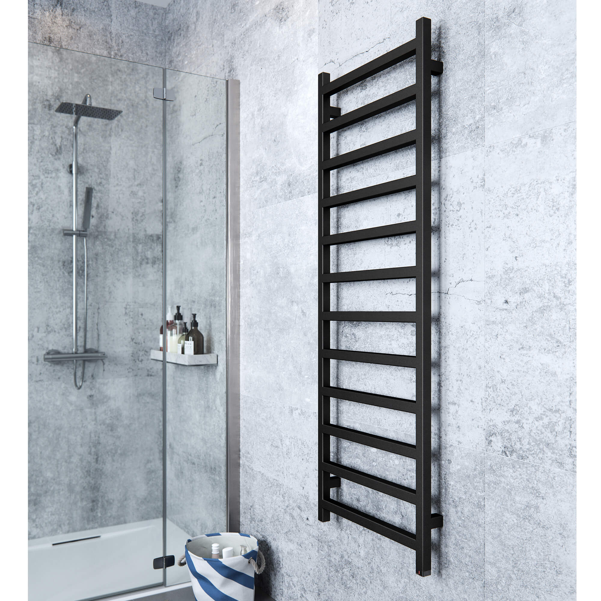 Terma Simple One Electric Heated Towel Rail with Heating Element