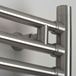 Aeon Seren Vertical Designer Heated Towel Rail Radiator - Chrome Trim, Brushed - 750 x 650mm