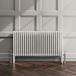 EliteHeat Horizontal Designer 2 Column White Radiator - 600mm Tall