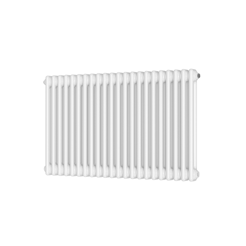 Butler & Rose Designer 2 Column Horizontal Radiator - Gloss White - 600mm Tall