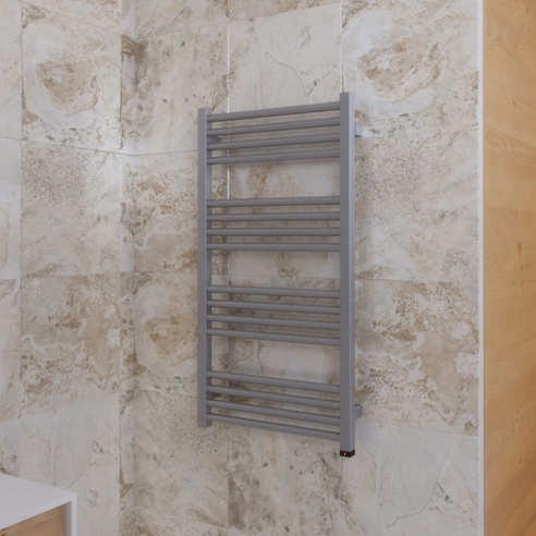 Terma Fiona One Electric Heated Towel Rail with Heating Element - Sparkling Gravel - 4 Sizes