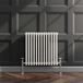 EliteHeat Horizontal Designer 4 Column White Radiator - 600mm Tall